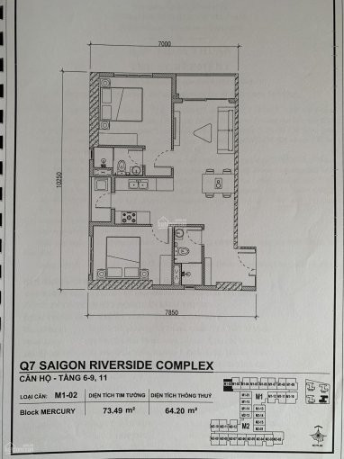 Gia đình Cần Tiền Bán Gấp Căn Hộ Q7 Sài Gòn Riverside M11102 Trước Tết, Lh: 0902704586 Hiền 5