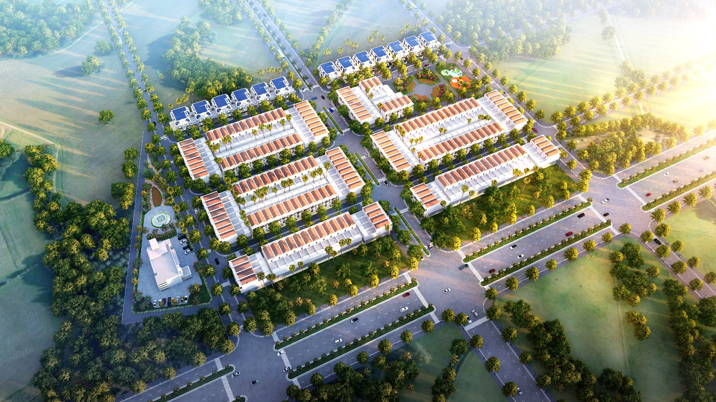 Phối cảnh tổng thể dự án Khu đô thị Quảng Tân 