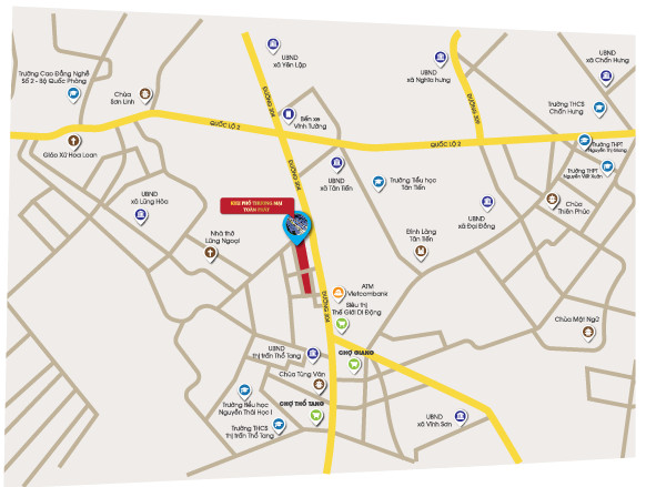 Vị trí dự án Khu phố thương mại Toàn Phát trên bản đồ