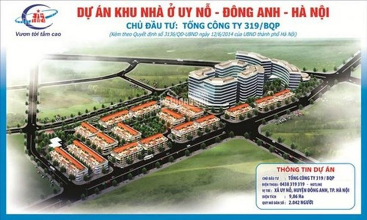 Mở Bán Dự án Khu Nhà ở 319 Uy Nỗ đông Anh - Tổng Công Ty 319 Bộ Quốc Phòng Mua Giá Gốc Trực Tiếp 1