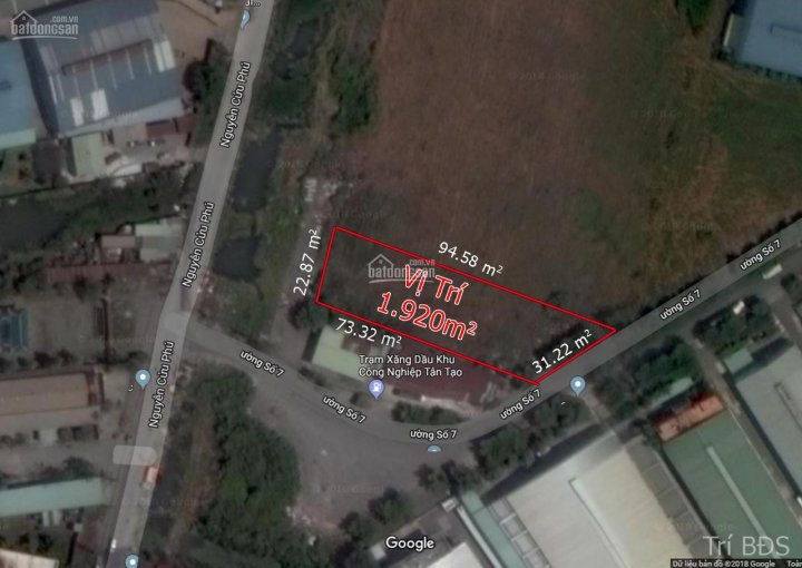 Trí Bđs, Chuyển Nhượng 2000m2 đất Kcn Tân Tạo - Mặt Tiền Nguyễn Cửu Phú, đường Container 1