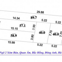 đất Nền Lotus Mở Bán 05 Lô đất Thôn Quan âm - Bắc Hồng - đông Anh