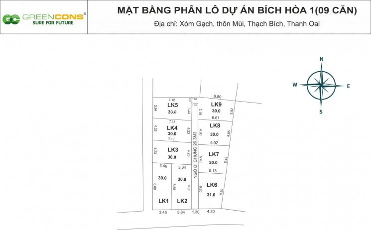 Bán đất Chia Lô 30m2, ôtô đỗ Cửa Tại Bích Hoà, Cách Khu đô Thị Thanh Hà 3km Chỉ Từ 730 Triệu 1