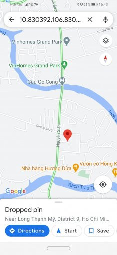 Bán đất Chính Chủ đường Nguyễn Xiển, Liền Kề Vinhome Grand Park, Shr, Giá 3 Tỷ 7