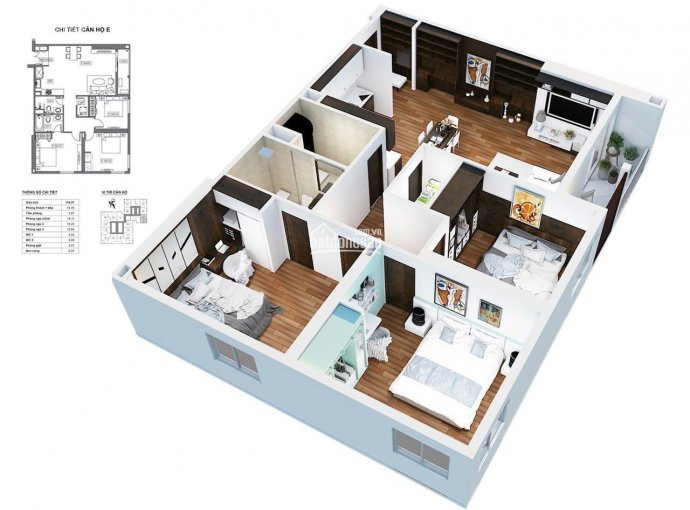 Chính Chủ Bán Cắt Lỗ Căn Ba Ngủ Full đồ Liền Tường 107m2 Tại Hpc (văn Khê - Hà đông) - Giá Mùa Dịch 1