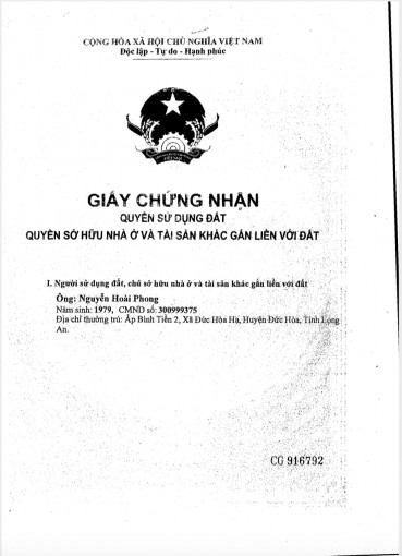 Chính Chủ Bán đất Thổ Cư Thị Trấn đức Hoà, Long An Giá 3 Tỷ (thương Lượng) 8