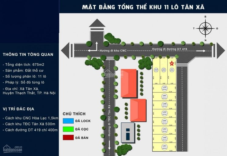 Chính Chủ Bán Lô đất Nền Tân Xã, Thạch Thất, Hà Nội Gía 852tr 1