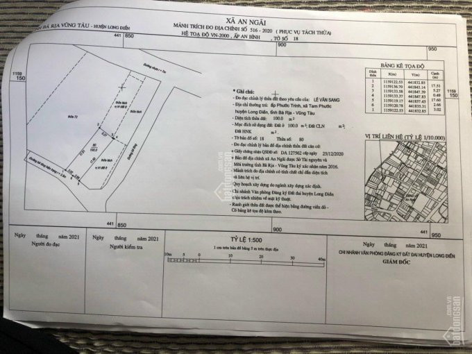 Chính Chủ Bán Nhanh 4 Lô F0 Ngay Trung Tâm Huyện Long điền, Brvt 100m2 Full Thổ Cư Ngang 5x20m, Chỉ 770tr/1 Lô 6