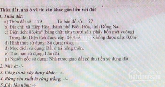 Chính Chủ Bán Nhanh đất Kdc Phúc Hiếuhiệp Hoàtp Biên Hoà 3