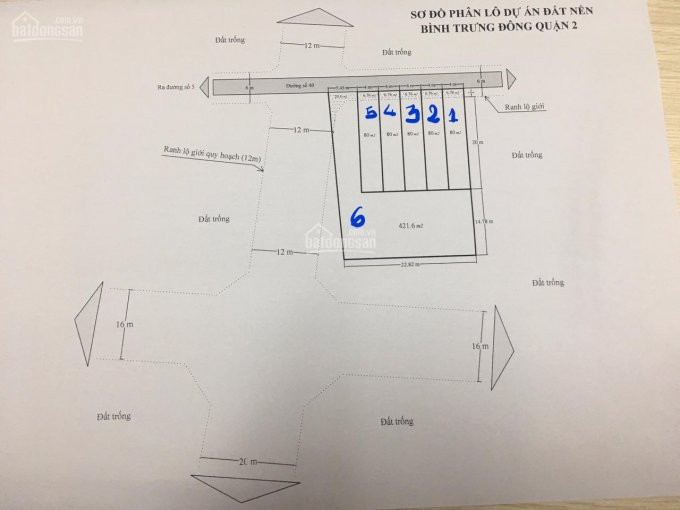 Chính Chủ Bán Nhanh đất Mt đường 40, Bình Trưng đông, Q2, Dt 876m2 - Giá 45 Tr/m2 Còn Tl - Trong đó Có 400m2 Thổ 1