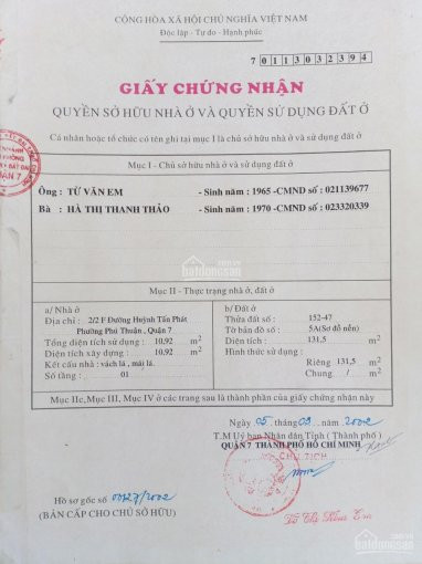 Chính Chủ Cần Bán Căn Hộ Dịch Vụ Mặt Tiền Huỳnh Tấn Phát, Dt 131m2, 7 Tầng, Giá 22,5 Tỷ 1