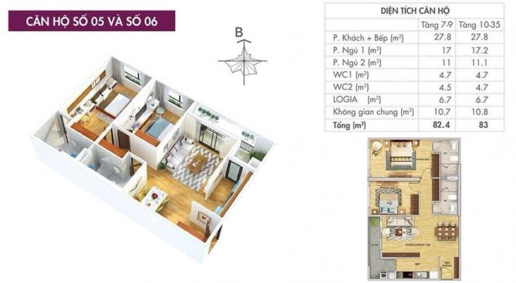 Chính Chủ Cần Bán Căn Số 06 Tòa M2 Dự án 6th Element, Tây Hồ Tây, Dt 83m2, 2 Pn, 2 Wc, Tầng 15,26, 30, 34 6