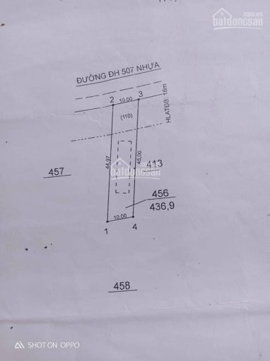 Chính Chủ Cần Bán Lô đất Mặt Tiền Nhựa Dh 507 Ngang 10x45m Thổ Cư 100m2, Giá 2 Tỷ 5 2