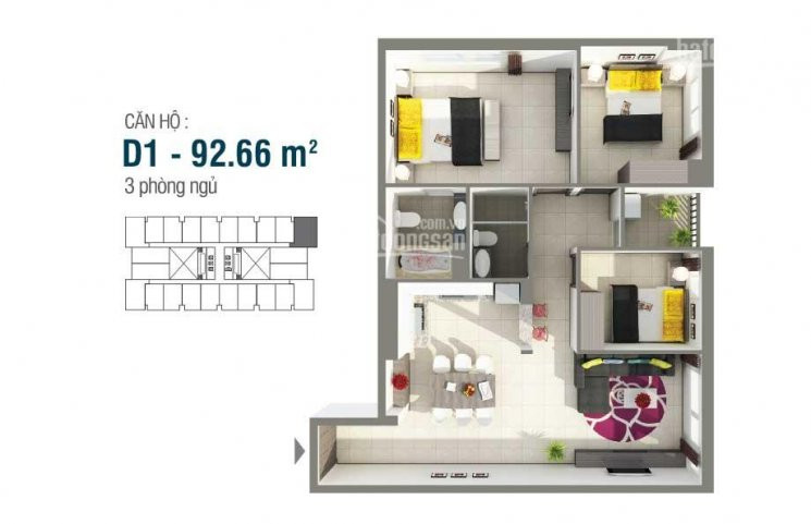 Chính Chủ Cho Thuê Căn Hộ Quận Bình Tân 3 Phòng Ngủ, Căn Góc Nhà Mới Giá 85 Triệu/tháng 1