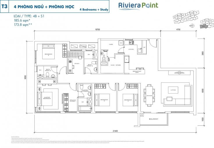 Cho Thuê Căn Hộ Riviera Point Q7 4pn 186m2 0901195427 4