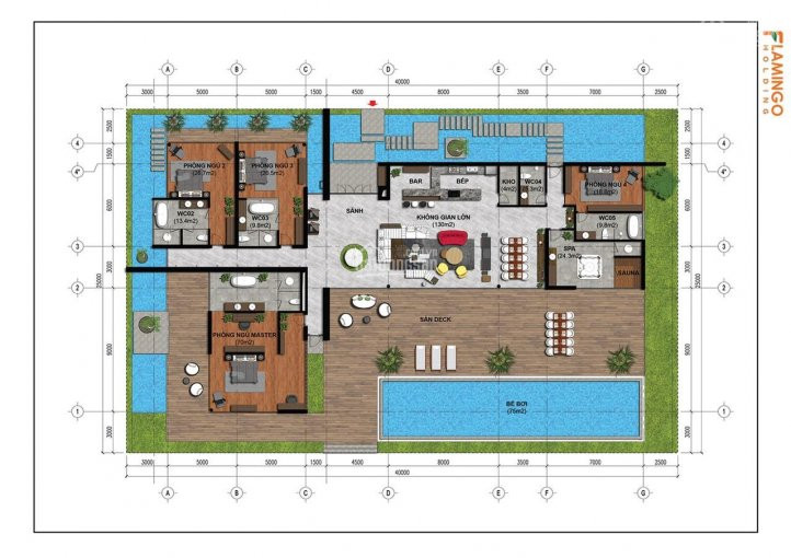 đẳng Cấp & Hiếm! Flamingo: Biệt Thự Vua 2100m2, 34,3 Tỉ Lh Cđt: 0945675586 7