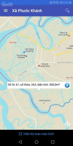 đất Vườn Phước Khánh, Dt 500m2 Có 2 Mặt Giáp Sông Tuyệt đẹp 5
