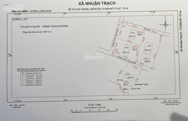 Mở Bán 04 Lô đất Thổ Cư đều Có Hai Mặt Tiền Nằm Giữa Khu Công Nghiệp Nhuận Trạch Tại Lương Sơn, Hb 11