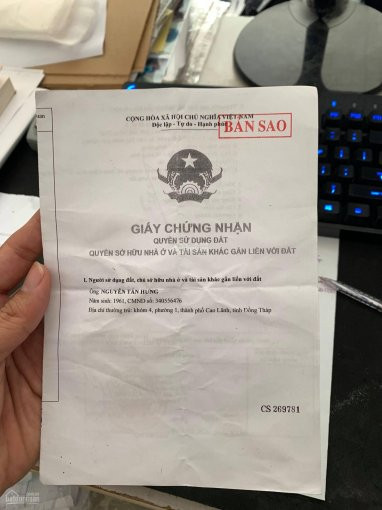 Tết Tới, Cần Ra Nhanh Nên Giảm Giá Bán - đất ở Mỹ Thọ, Thổ 370m2 - 320 Triệu - (0768111989) 1
