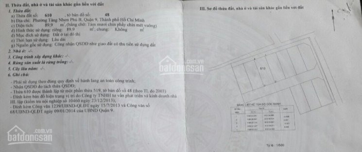 Bán đất Chính Chủ Phường Tăng Nhơn Phú B,q9, 6x15=90m2 Giá 4250 Tỷ 4
