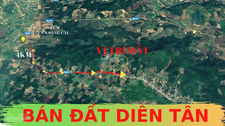 Bân đất Diên Tân Cách Hương Lộ 62 Khoảng 500m, đường Betong Oto Vào Tận Nơi Giá 200k/m2 2