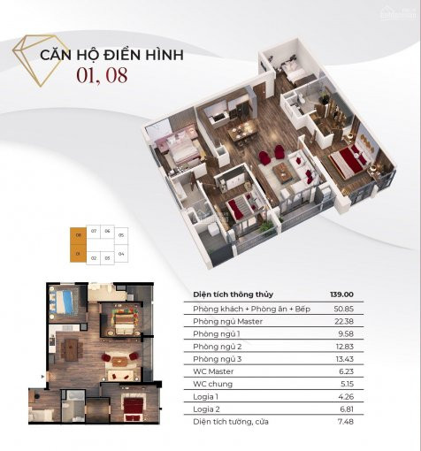 Căn 4pn 147m2 Tòa Diamond Goldmark City đóng 30%(12 Tỷ) Nhận Nhà Ngay, Htls 0%/18-24 Tháng 1