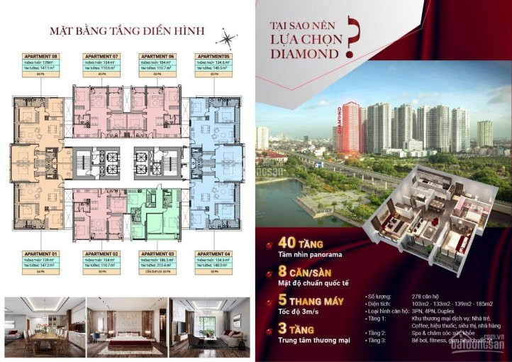 Căn 4pn 147m2 Tòa Diamond Goldmark City đóng 30%(12 Tỷ) Nhận Nhà Ngay, Htls 0%/18-24 Tháng 2