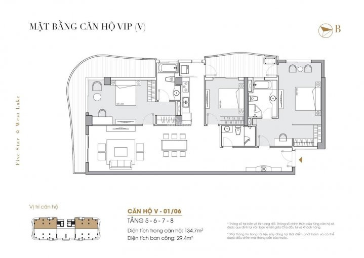 Cần Bán Căn Hộ Ngoại Giao V0501 - View Hồ Tây Siêu Rộng - Toà Five Star Tây Hồ đẳng Cấp Chỉ 14 Tầng 14