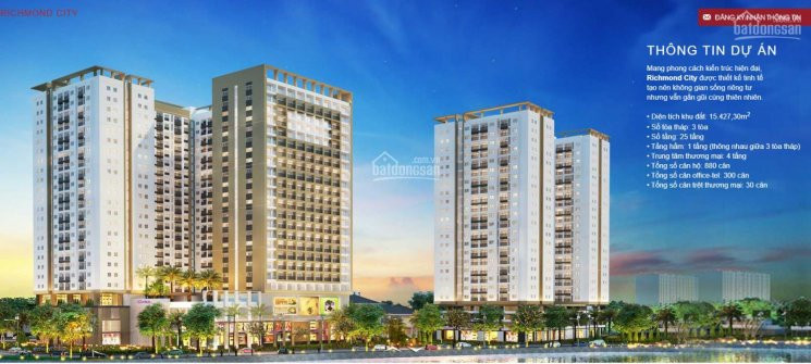 Căn Hộ Richmond City 3pn Giá 4,99 Tỷ Full Nội Thất, 2 View Cực đẹp, Vay Bank 70% 4