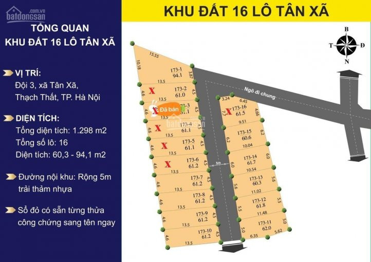 Chính Chủ Bán Nhanh đất Thổ Cư , Thôn Tân Xã , Xã Bình Yên, Thạch Thất Dt60m2 Giá 800tr 7