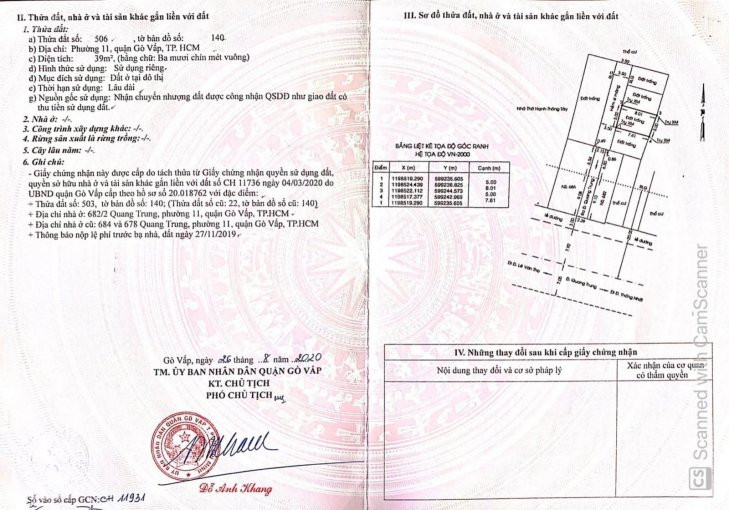 Chính Chủ Bán Nhanh Nhà Nát Tiện Xây Mới 684 Quang Trung, P11, Gv, 39m2 Chỉ 379 Tỷ 2