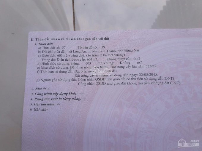 Chính Chủ Bán Nhanh Nhanh đất Gia đình Giá Rẻ, Dt 800m2 Mặt Tiền đường Nhựa Long Thành, đn, Sổ Hồng Riêng Cc 3