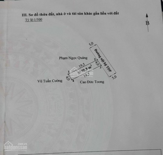 Lô đất Tân Thành -dương Kinh - Hải Phòng Diện Tích:80m2 (4x28m) Quá đẹp Khu đường Bàn Cờ ,ngõ 5m 1