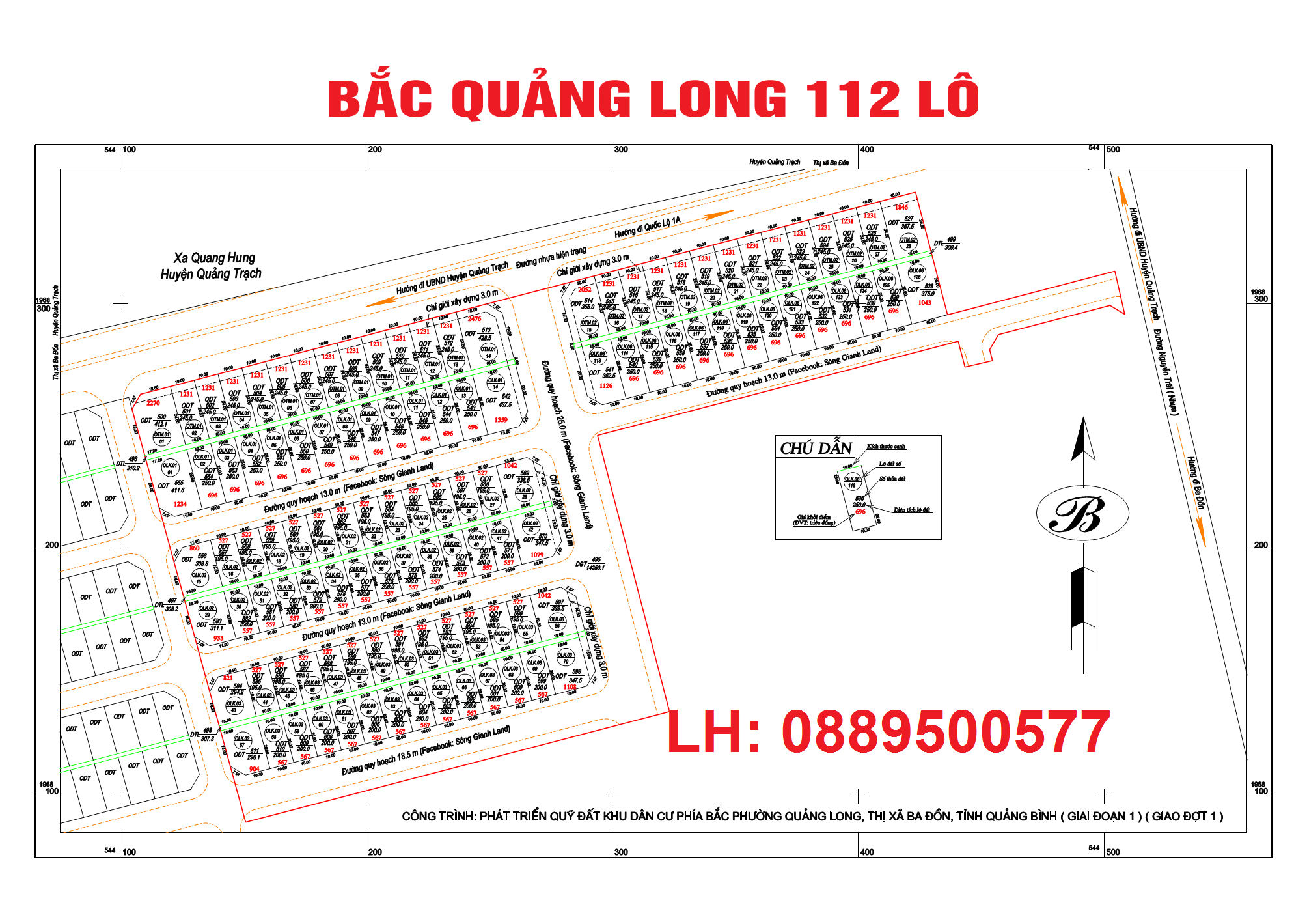 Cần bán Đất nền dự án đường Quốc lộ 1A, Xã Quảng Long, Diện tích 250m², Giá Thương lượng