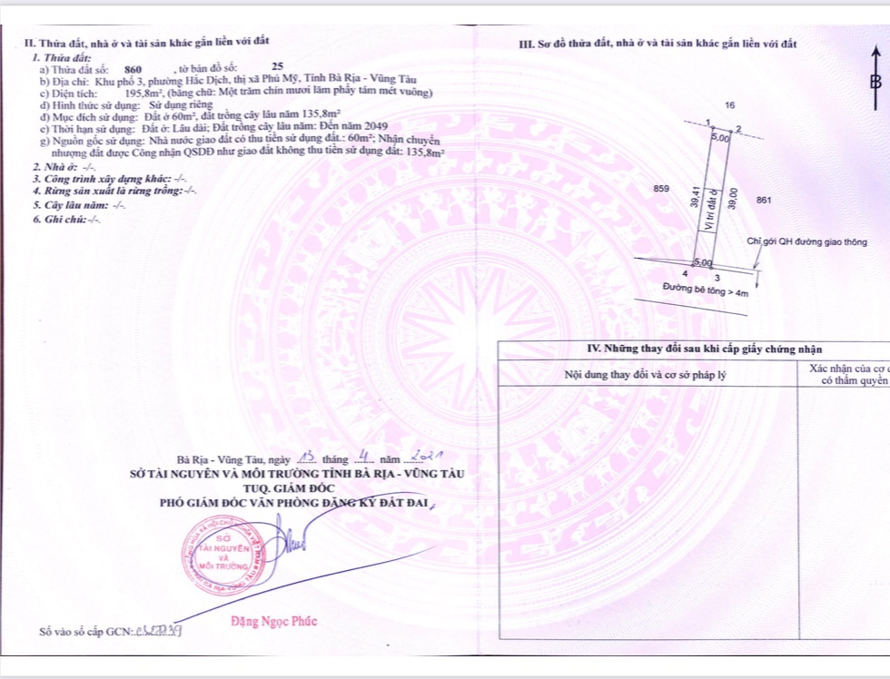 Cần bán Căn hộ chung cư đường Hắc Dịch, Xã Phú Mỹ, Diện tích 250m², Giá 02 Tỷ - LH: 0936714647 12