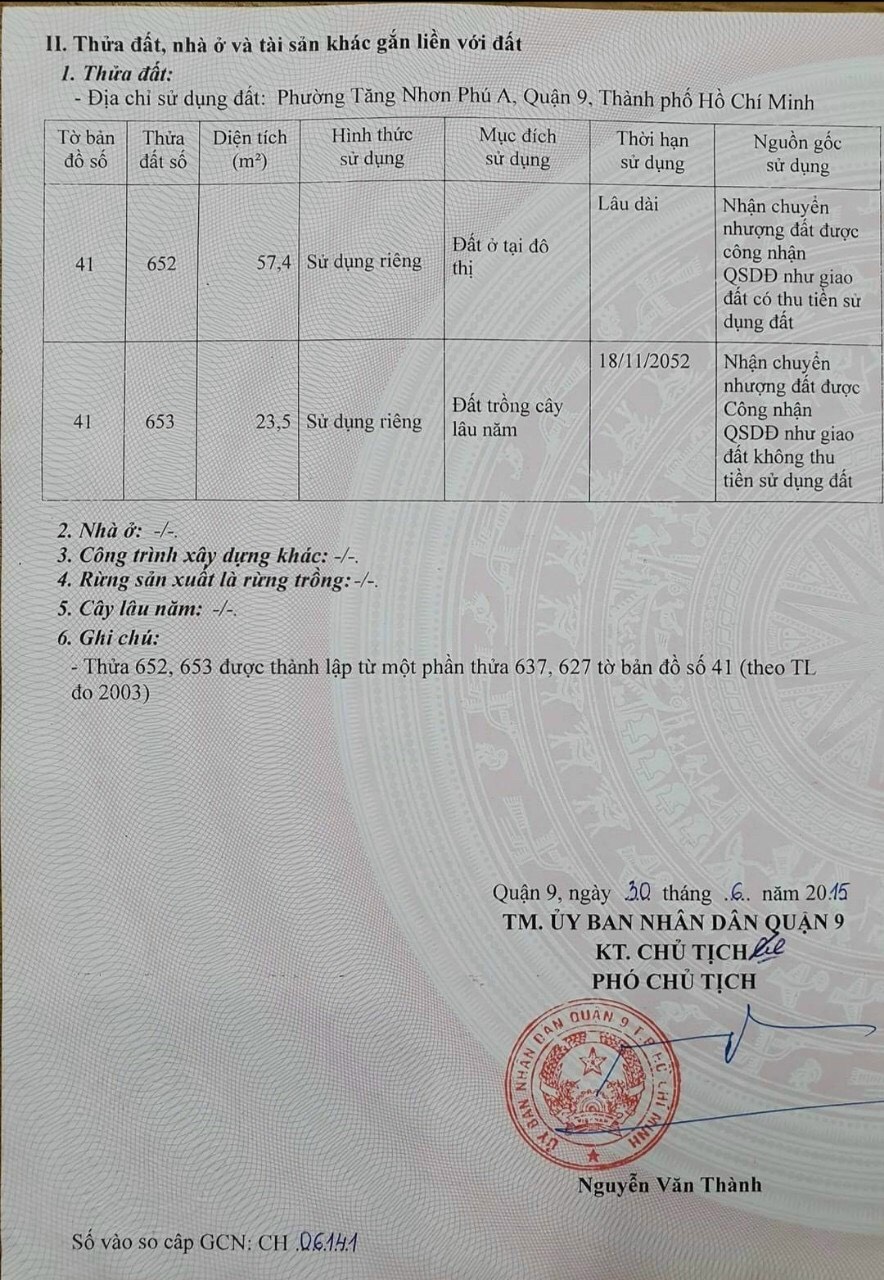 Cần bán Đất đường Lã Xuân Oai, Phường Tăng Nhơn Phú A, Diện tích 81m², Giá Thương lượng - LH: 0902417534