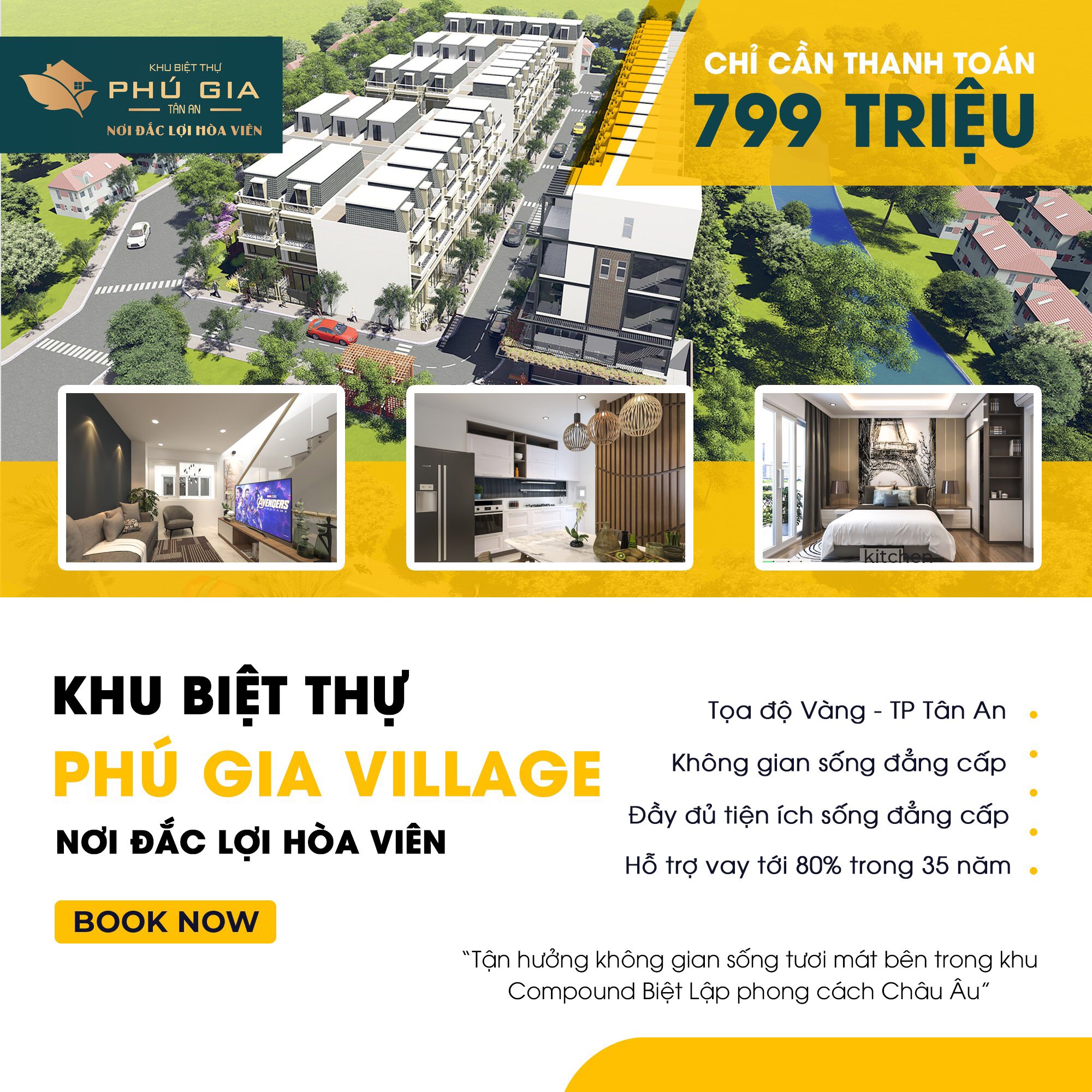 Cần bán Nhà không gian xanh giữa trung tâm TP Tân An, Giá Thương lượng - LH: 0343329019