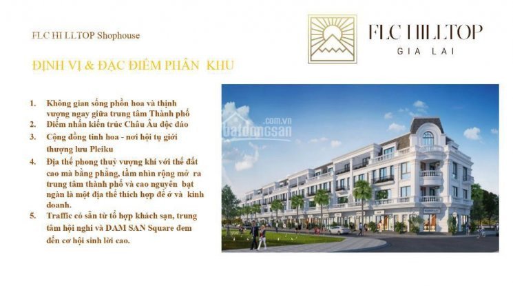 Đầu tư 1 - sinh lời 3 "SHOPHOUSE FLC HILLTOP GIA LAI 30tr/m2 - Trung tâm thành phố Pleiku 4