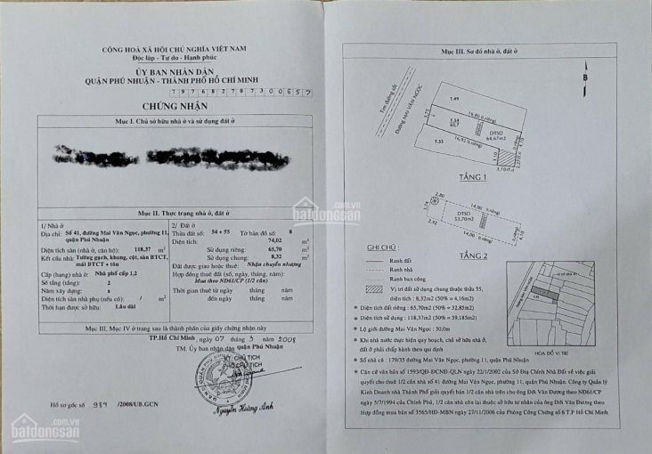 Chính Chủ Bán Nhanh Nhà Mt Mai Văn Ngọc, P11, Phú Nhuận, 4x17m, Nở Hậu L 12