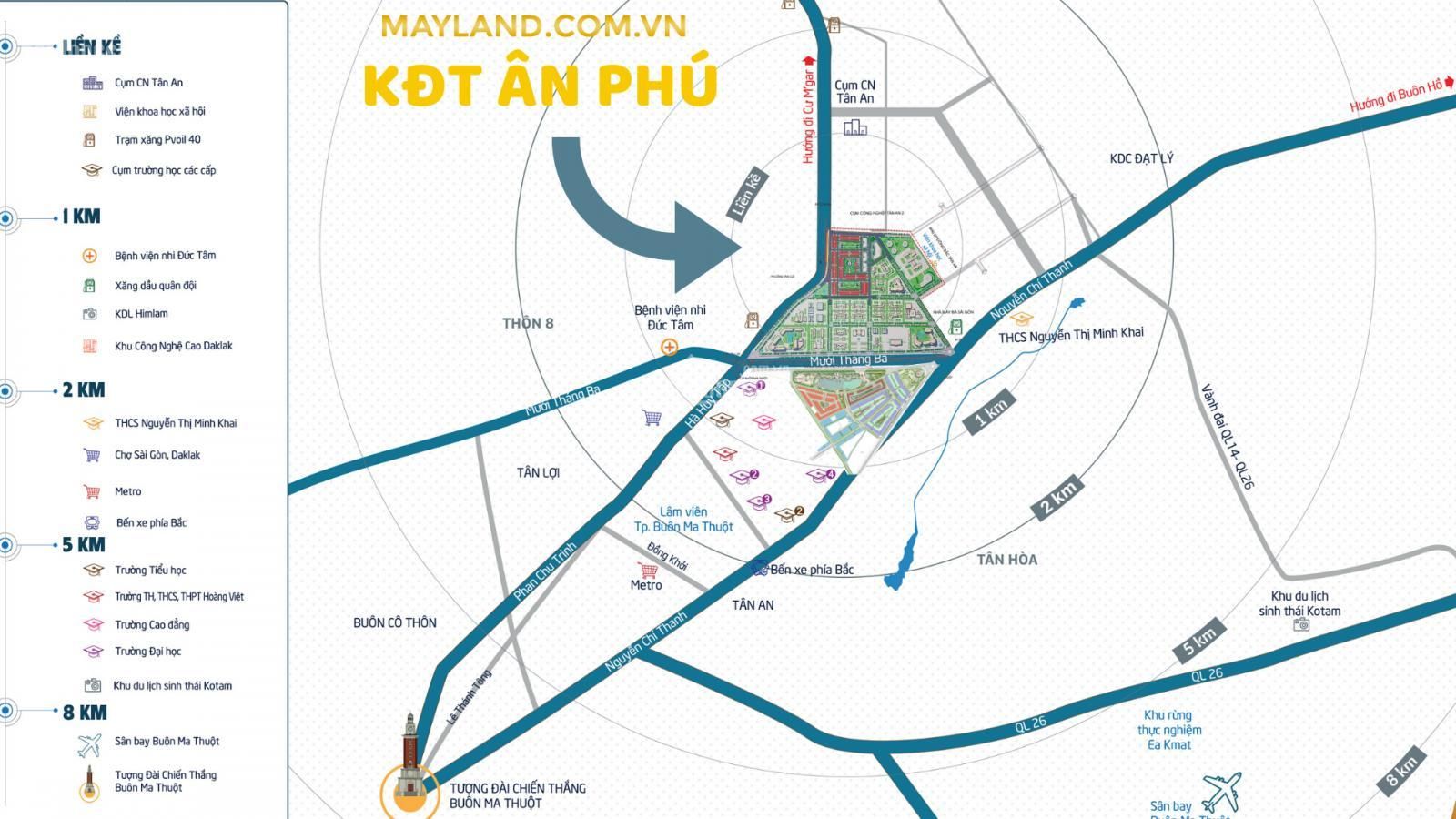 Chính thức tung bảng hàng KĐT ÂN PHÚ giai đoạn 1 phân khu SPORTIA liền kề trung tâm hành chính Tp Buôn Ma Thuột Địa chỉ : Đường Hà Huy Tập , phường Tân An , TP Buôn Ma Thuột 2