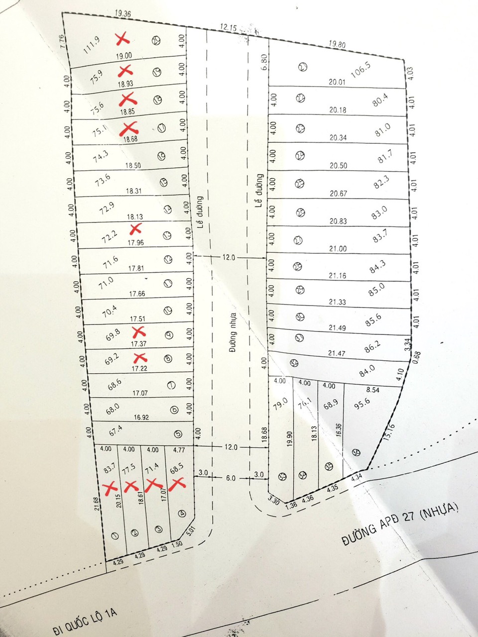 Siêu phẩm : Đất đường an phú đông 27 , dt 106,5m2 , giá 33tr/m 2