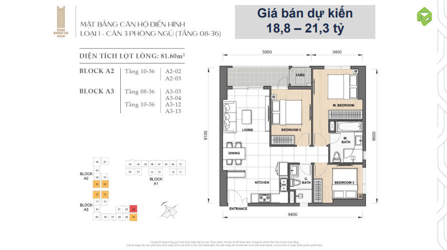 Cần bán Căn hộ chung cư dự án The Grand Manhattan, Diện tích 100m², Giá 228 Triệu/m² - LH: 0932134178 4