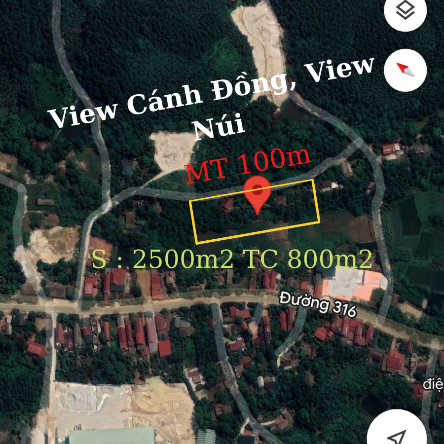 2500m2 làn 2 316 đường chỉ hơn 1tr/m2 View Cực Phẩm Thạch Khoán, Thanh Sơn, Phú Thọ 2