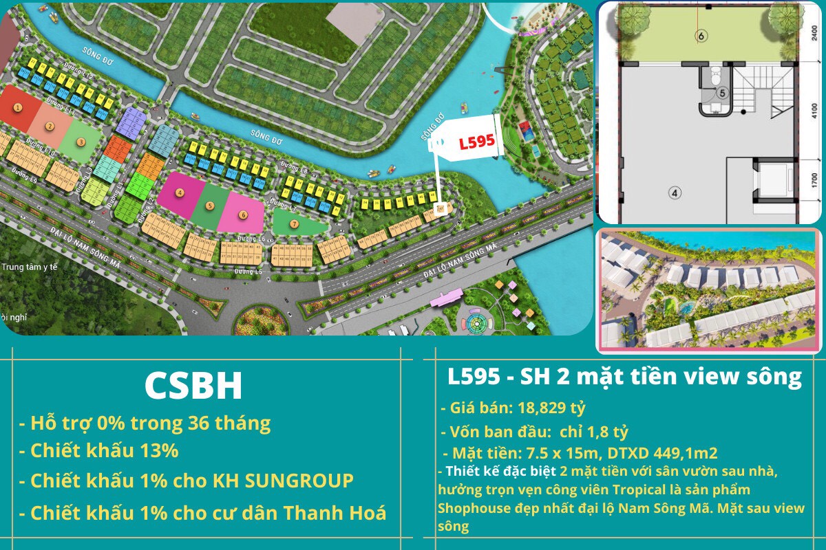 Cần bán Biệt thự dự án Sun Group Sầm Sơn, Diện tích 112m², Giá Thương lượng - LH: 0946188591 3