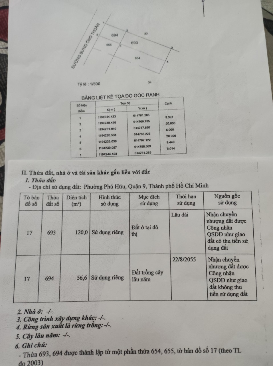 Cần bán Đất đường Bưng Ông Thoàn, Phường Phú Hữu, Diện tích 180m², Giá Thương lượng - LH: 0902417534 2