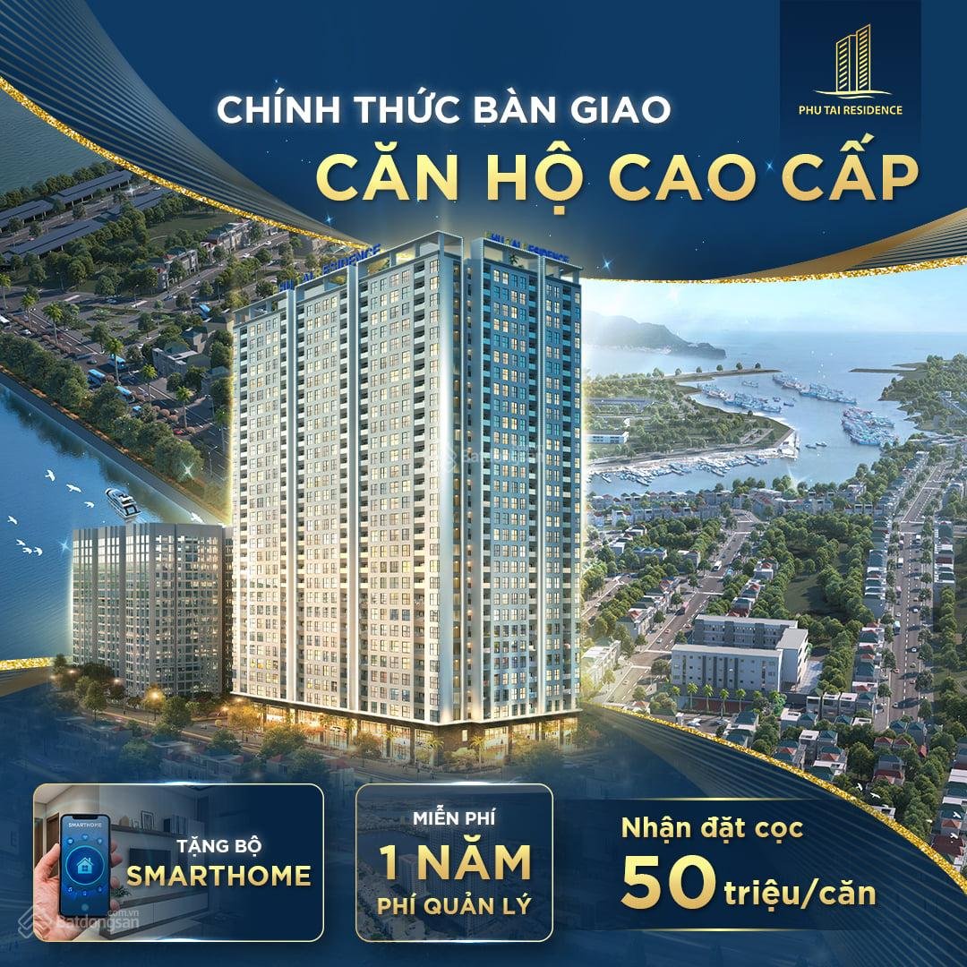 Cần bán Căn hộ chung cư dự án Phú Tài Residence, Diện tích 52m², Giá 1.5 Tỷ 10
