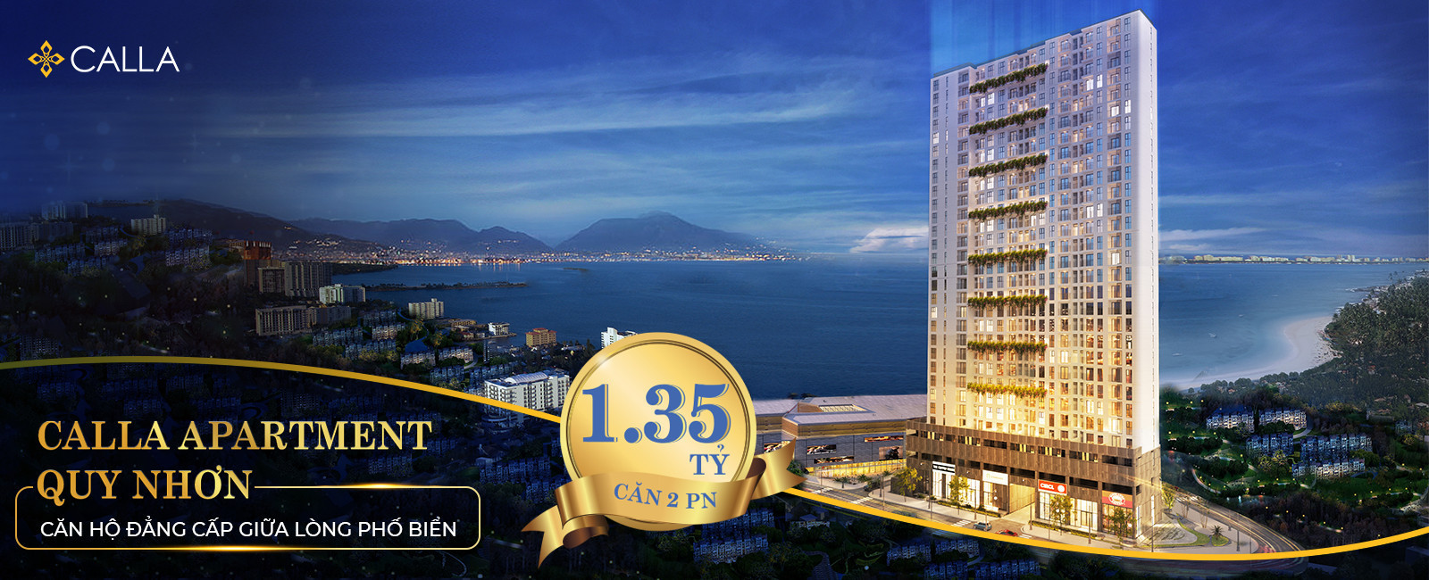 Suất Vip đầu tư căn hộ sân vườn vị trí độc tôn ở Quy Nhơn - Calla Apartment giá F0 2