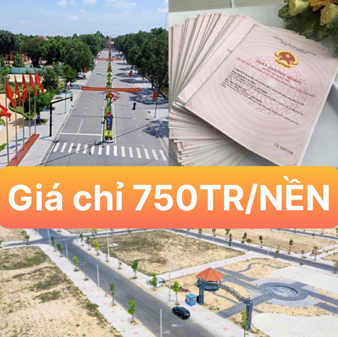 ĐẤT TTHC PHÚ GIÁO. MT ĐT 741, SHR. TC 100% 3