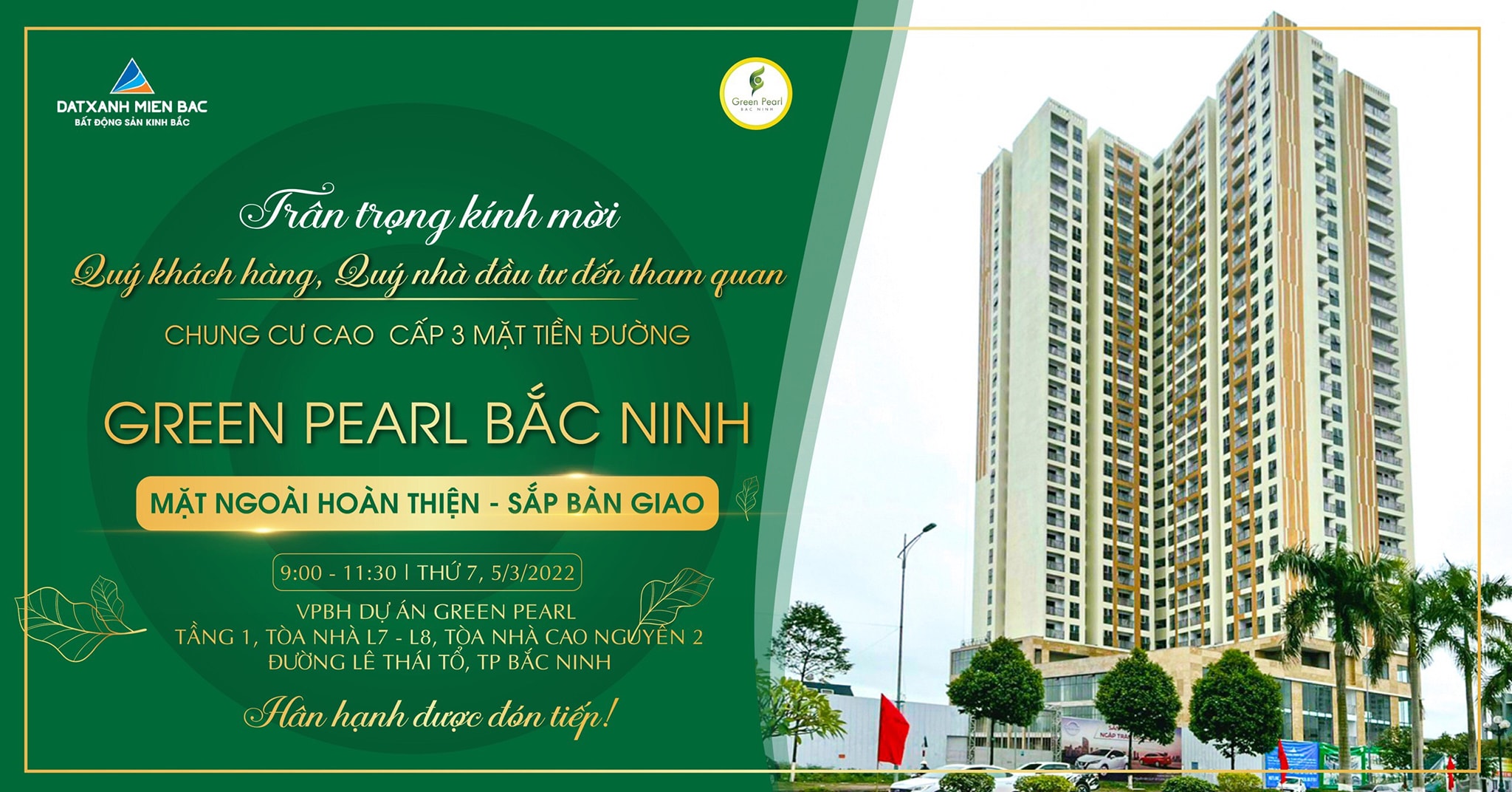 Cần bán Căn hộ chung cư dự án Chung cư Green Pearl Bắc Ninh, Diện tích 75m², Giá 1.700.000.000 Tỷ - LH: 0988693800 4