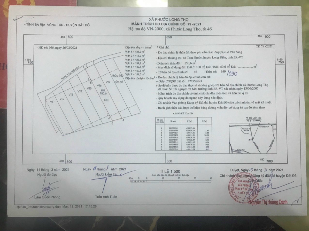 Cần bán Đất đường 55, Xã Láng Dài, Diện tích 150m², Giá Thương lượng 2